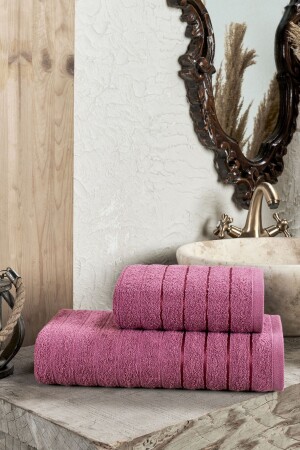 MNZ-Fluffy 2 قطعة حمام منشفة مجموعة الخبز FLUFFY2BS - TABEA HOME