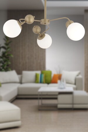 MNZ-Fluorite 3-piece Antique White Glass مطبخ حديث غرفة النوم غرفة المعيشة شمعة 3981-03-FR - Apliqa