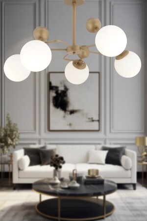 MNZ-Fluorite 5-piece Antique White Glass مطبخ حديث غرفة النوم غرفة المعيشة شمعة 3981-05-FR - Apliqa