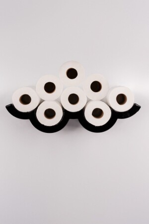 MNZ-Flying Roll Black حامل ورق مرحاض متعدد الوقوف 54151 - FLY SOFT