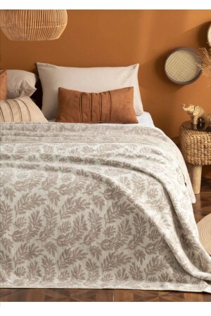 MNZ-Foliage القطن الواحدة البطانية 150x200 سم حجر لون TYC1SHGZJN168923442281820 - English Home