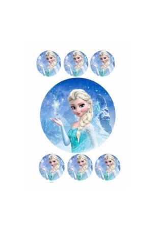 MNZ-For Elsa صورة مخصصة دورية ورقة السكر مربع صورة كيك طباعة على ورقة غذائية - Yenilebilir Kağıt Wafer Paper