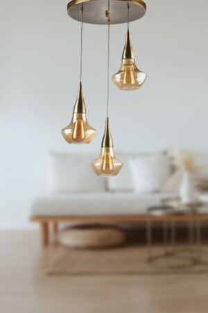 MNZ-Fora ريترو رستيكي ملون قديم قضية عسل زجاج غرفة المعيشة - المطبخ - غرفة النوم 3-Plus الشنارة فورات 3-Plus - Fer Avize