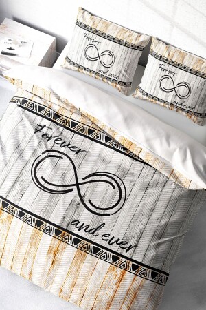 MNZ-Forever و Ever 3d القطن ساتين مزدوج غطاء غطاء مجموعة monohome19426 - Monohome