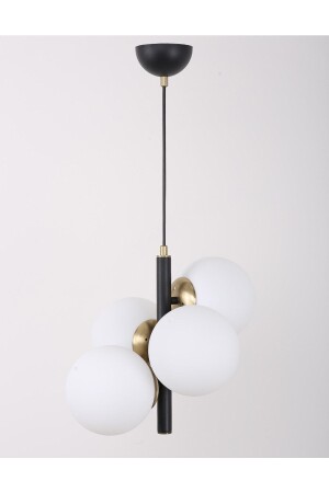 MNZ-Forte Black Antique White Glass Candle 705202211 - MŞ Aydınlatma