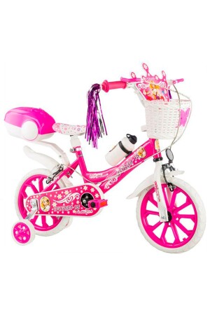 MNZ-Forza 15 Wheel Pink Luxury Children's Bike (مناسبة للأطفال الذين تتراوح أعمارهم بين 4-5-6-7 سنوات) DLVRBSKLT - Dilaver