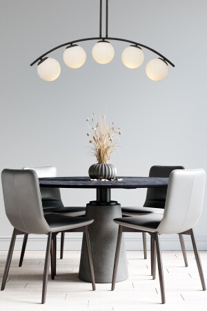 MNZ-Fralde 5-piece أسود غرفة المعيشة الحديثة الراجعية الشنادل مناسبة للمطبخ مقهى مطعم 3472-05-BL - Apliqa