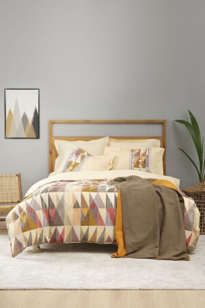 MNZ-Frenela الصفراء مزدوجة غطاء غطاء القطن مجموعة 200. 21. 01. 0200 - Karaca Home