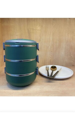 MNZ-Freshbox 3 طبقات حاوية الطعام الفراغ - حاملة 3 قطع مخزن التخزين الحاوية الغذائية ترموس TYC00439655788 - Davet