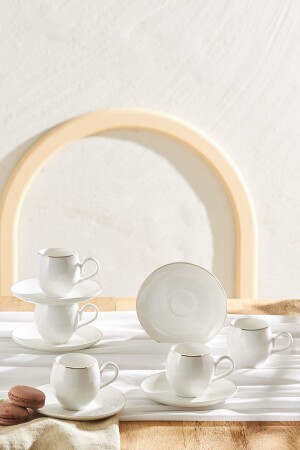 MNZ-Freya 6 شخص كوب قهوة من البورتسلان مجموعة 600. 15. 01. 2601 - Emsan