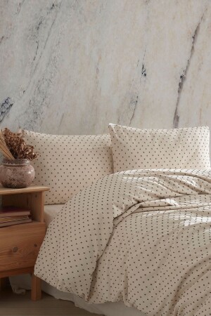 MNZ-Freya Khaki 100% القطن غسيل العصر العصري غطاء الواحد القماش مجموعة 160*220 Frykhtkt FRYKHTKT - Macas Home