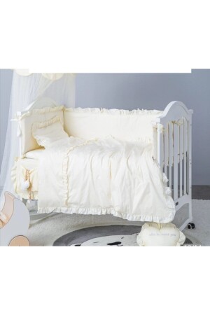 مجموعة غطاء غطاء فرينغ فاخرة MNZ-Fringy و حماية الحضانة Firfirlikrem1 - AYZEN HOME