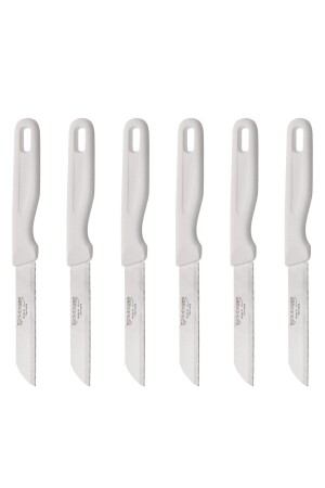سكين MNZ-Fruit مع مسدس ثقب مجموعة من 6 بيضاء EL. 080. 001 - Solingen