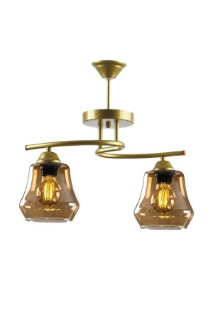 MNZ-Fuji زينة عصرية زجاجي بيضوي زجاجي قديم غرفة المعيشة - المطبخ - غرفة النوم 2 قطع شمعة bfuji2348 - Fer Avize