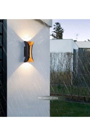 MNZ-Full Rayon 12w أسود - ذهبية مقاومة للماء LED جدار Sconce ضوء النهار الديكورية المضيئة الخارجية - Econa