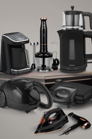 MNZ-Fullblack 33 قطعة محفظة زفاف إلكترونية مفيدة المطبخ الكهربائي المعدة المعدة BY5723 - GoldMaster