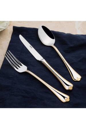 MNZ-Fulya 24 كيراط طلاء ذهبية 89 قطعة قناصة كعكة سكين مجموعة مع صندوق الجلد 1187807 - Nehir