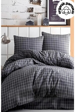 MNZ-Fümeminika غطاء قطن مزدوج غطاء غري 0202Sheri2 - Sheri Home Tekstil