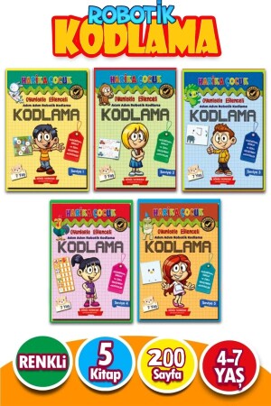 أنشطة التشفير الروبوتي من MNZ-Fun (1-2-3-4-5 مستويات) - Gönül Yayincilik