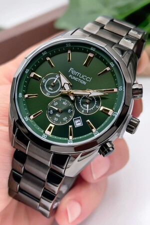 MNZ-Functions ساعة يد الرجال النشطين مع قضيب لون المدخن و شريط فولاذ لون المدخن Zmfer063 zmfer063 - Ferrucci