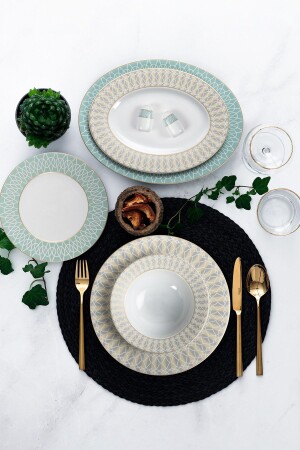 MNZ-Füsun 54 قطعة عشاء مجموعة HAS54YT9306484 - Güral Porselen