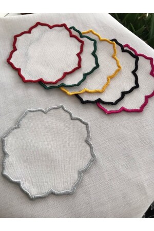 MNZ-Galataistanbul 6-piece Plain Cocktail Napkin لون النموذج الجديد الرمادي - Galata İstanbul