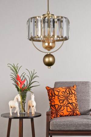 MNZ-Gallon Single Lux Crystal Antique Pendant Lamp شاندليري 200 001 1028 01 - Begüsa