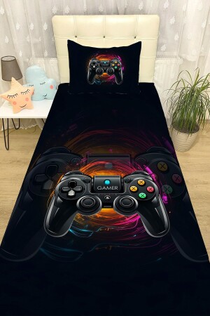 MNZ-Gamer Gamer 4 غطاء السرير والوسادة - Evpanya
