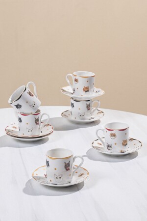 كوب قهوة MNZ-Gato مجموعة لـ 6 أشخاص 80 مل - Karaca