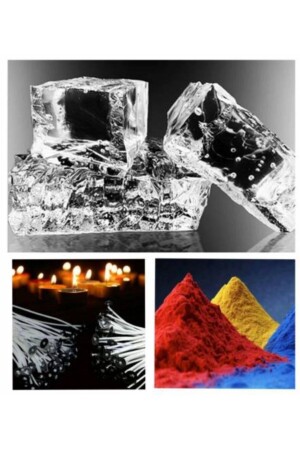 مادة الشموع من جيل MNZ-Gel منتج الشموع من جيل 1 كجم من الجيل + 50 كوكس الشموع + صبغة الشموع - Doğan