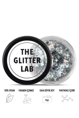 شكل منشطات MNZ-Gel Glitter - المجال المعدني لمشطات الوجه SP01 - The Glitter Lab