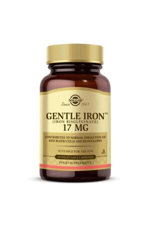 MNZ-Gentle Iron 17 Mg 90 كبسولات - Solgar