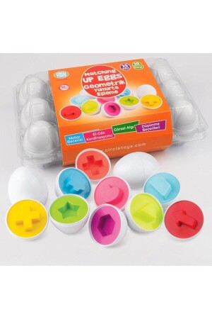 MNZ-Geometric Egg Matching 15 Pack Z0K9681234567 - Circle Toys