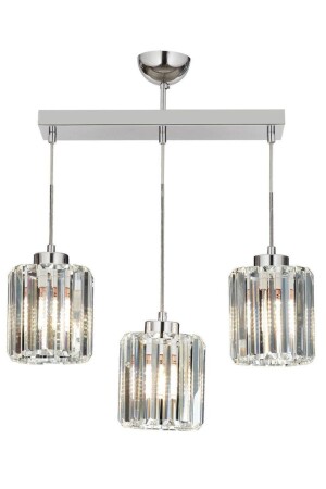 MNZ-Geranium 3 Row كريستال الحجر مصباح معلق شمعة 160504001137 - İstanbul Avize