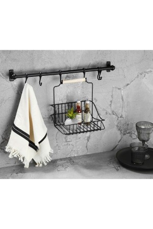 MNZ-Gerate Wrought Iron Metal Basket Hanger وربط - Sas Haus