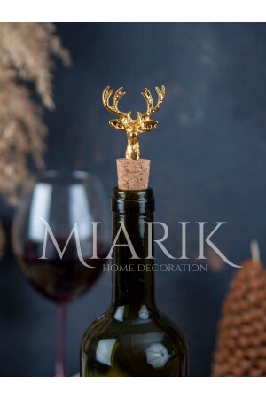 MNZ-Geyık زجاجة الذهب من القرف، وقف النبيذ، وقف الزيت، زيت الزيت الفطر زيت زيت - MIARIK DESIGN & DEKORASYON