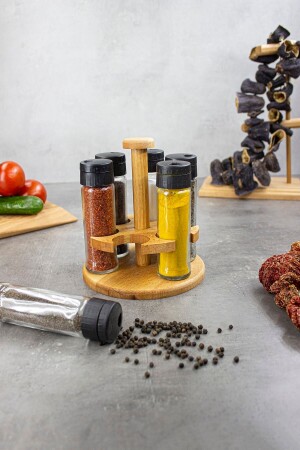 مجموعة من الـ MNZ-Ginger 6 قطع مع حوله 6 قطع مع حوله خشبية - KukiWood