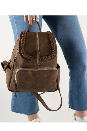 MNZ-Gk20 حقيبة ظهر من الجلد من النساء في فيينا حقيبة يد النساء مع غطاء مصطلح خياطة مناسبة للاستخدام اليومي - By Hakan