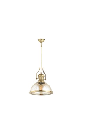 MNZ-Gladiatore Classic Single Metal and Glass Pendant Lamp صفراء 25x70 سم ARZ-72-22-01 - LampaLuce