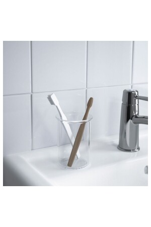 MNZ-Glass فرشاة أسنان حاملة ارتفاع: 11 سم Ikea فرشاة أسنان زجاجية شفافة حاملة لغرفة الحمام TZPZ233 - IKEA