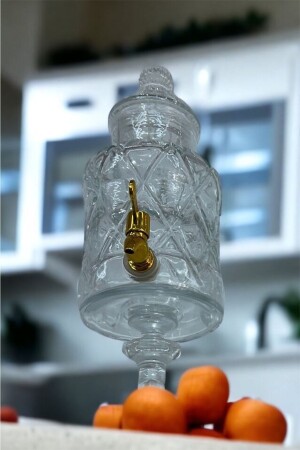 MNZ-Glass فقدان الأمومة شيربت Dispenser زجاجة Dispenser مع المضخة 4 Lt TYC00823373102 - Akkoyunlu home