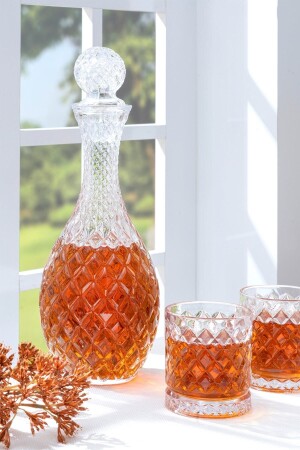 (MNZ-Glass Lid Bottle Jug 2 Set) المياه المعدلة - Glamis