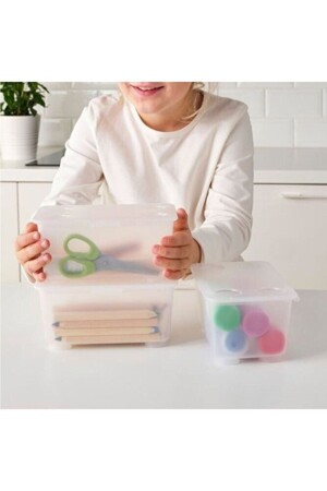 صندوق من طراز MNZ-Glıs مع غطاء شفاف 17x10 سم 3 قطع - Ikea