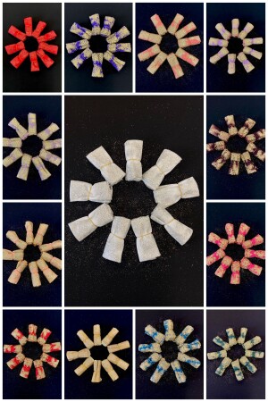 MNZ-Glitter مزيج اللون حلاي الستادة - حلاي العروسية - 10 قطع - Zeymerade