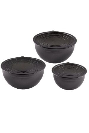 (MNZ-Globe Black) 9 قطع (Grater) حاوية تخزين مجموعة 500 01. 01. 9165 - Jumbo