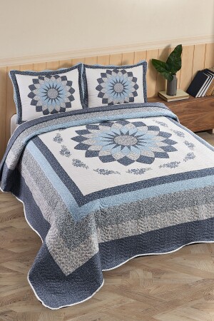 غطاء سريري مزدوج من غلافات MNZ-Gloria Blue - Örtüm