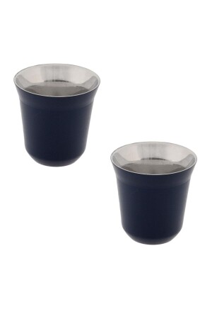 MNZ-Glory 7 جدار مزدوج أزرق داكن كوب فولاذ ثرمو ثنائي حزمة 80 مل 500 01. 21. 0374 - Jumbo