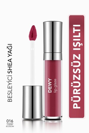 MNZ-Gloss الشفاه الغذائية - Dewy Lip Glaze - 016 كرز بلوزوم-8682536068314 - Flormar