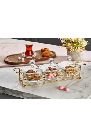 MNZ-Gold 3 قسمات كأس الإفطار، كأس الصوص، كأس العشاء مع الذهب المعدنة القفز الذهبية كأس الإفطار - ALİNA HOME