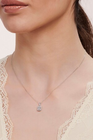 MNZ-Gold Baguette Necklace KLINTVR08-24627-M - Altınbaş